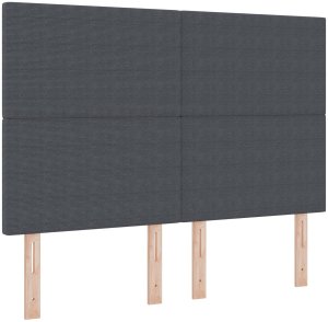 vidaXL Wezgłowie Ciemnoszare Sztruks 144 cm Atrakcyjny design 2