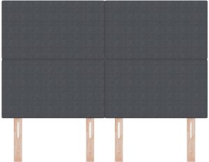 vidaXL Wezgłowie Ciemnoszare Sztruks 144 cm Atrakcyjny design 4