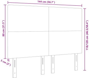 vidaXL Wezgłowie Ciemnoszare Sztruks 144 cm Atrakcyjny design 8