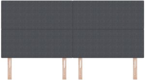 vidaXL Wezgłowie Ciemnoszary Sztruks 200 x 5 x 118/128 cm Wezgłowie 4