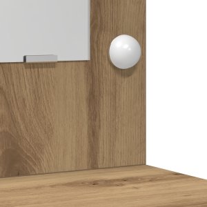 vidaXL Highboard Zestaw 2 Dąb Artystyczny Drewno inżynieryjne Lustro 8