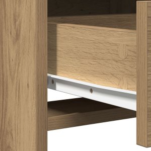 vidaXL Highboard Zestaw 2 Dąb Artystyczny Drewno inżynieryjne Lustro 9
