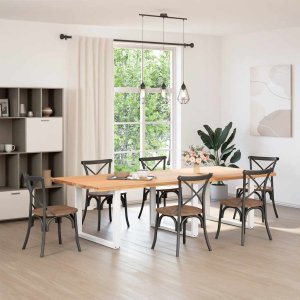 vidaXL Nogi do stolika kawowego, 2 szt., białe, 100x(72-73) cm, stal 2