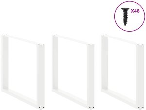 vidaXL Nogi do stolika kawowego, 2 szt., białe, 100x(72-73) cm, stal 3