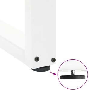 vidaXL Nogi do stolika kawowego, 2 szt., białe, 100x(72-73) cm, stal 9