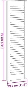 vidaXL Drzwi szafkowe z żaluzją 99x29,5 cm lite drewno sosnowe 10
