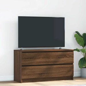 vidaXL Szafka RTV Brązowy Dąb 100x35x54 cm Drewno klejone 1