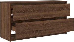 vidaXL Szafka RTV Brązowy Dąb 100x35x54 cm Drewno klejone 5