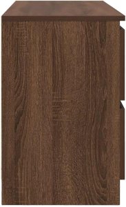 vidaXL Szafka RTV Brązowy Dąb 100x35x54 cm Drewno klejone 7