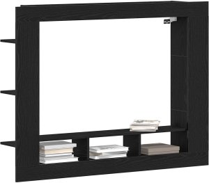 vidaXL Szafka RTV Czarny dąb Drewno, Metal Średnia 3