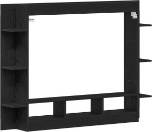 vidaXL Szafka RTV Czarny dąb Drewno, Metal Średnia 7