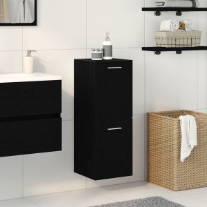 Szafka łazienkowa vidaXL Czarny dąb MDF 30 x 30 x 80 cm 1
