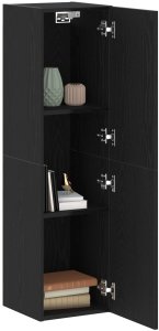 vidaXL Szafka RTV Czarny dąb 30 x 30.5 x 110 cm 3