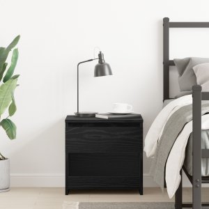 vidaXL Szafka nocna Czarny dąb Materiał drewnopochodny 40 x 30 x 39 cm 4