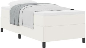 Rama łóżka vidaXL Kremowa Drewno 90 x 190 cm Trwała Rama łóżka 2