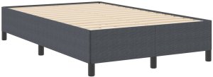 vidaXL Rama łóżka Ciemnoszara Tkanina polyester 120 x 190 cm 2