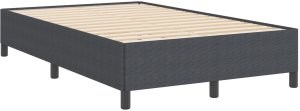vidaXL Rama łóżka Ciemnoszara Tkanina polyester 120 x 190 cm 4