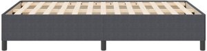 vidaXL Rama łóżka Ciemnoszara Tkanina polyester 120 x 190 cm 6