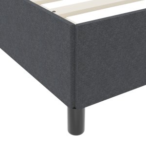 vidaXL Rama łóżka Ciemnoszara Tkanina polyester 120 x 190 cm 7