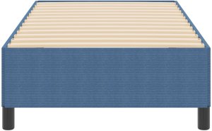 rama łóżka vidaXL Niebieska Drewno i metal 90 x 190 cm Nowoczesna 6