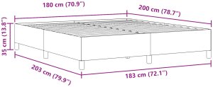 vidaXL Rama łóżka Niebieskie chabry Metal i tkanina 180 x 200 cm Trwała 8