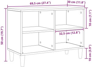 vidaXL Szafa na telewizor Stare drewno Średni 9
