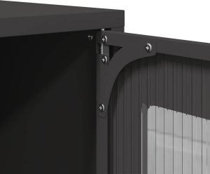 vidaXL Szafka, czarna, 68x39x123 cm, stal 10