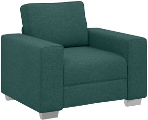 vidaXL Sofa Ciemnozielona Tkanina, Drewno Standardowy Ergonomiczny 2