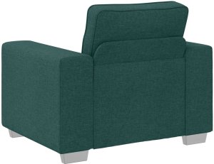 vidaXL Sofa Ciemnozielona Tkanina, Drewno Standardowy Ergonomiczny 4