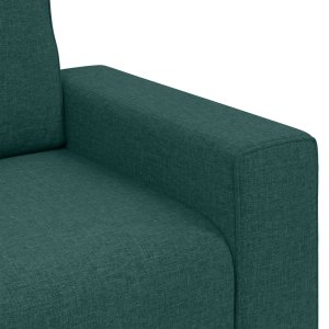 vidaXL Sofa Ciemnozielona Tkanina, Drewno Standardowy Ergonomiczny 7