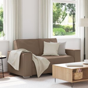 vidaXL Sofa Cappuccino Sztuczna skóra 160 x 78 x 84 cm Dla wielu 1