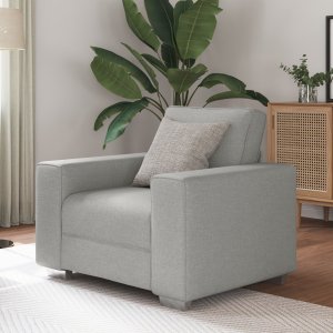 Fotel vidaXL Jasnoszary Materiał 100 x 77 x 82 cm Trwały 1