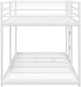 vidaXL vidaXL Łóżko piętrowe bez materaca, białe, 75x190 cm, stal 5