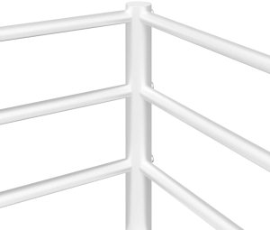 vidaXL vidaXL Łóżko piętrowe bez materaca, białe, 75x190 cm, stal 8