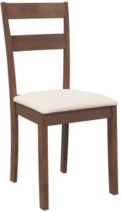 vidaXL Krzesła do jadalni z poduszkami 2 szt. lite drewno gumowe 4