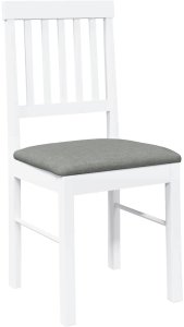 vidaXL Krzesła do jadalni z poduszkami 2 szt. Białe lite drewno gumowe 4