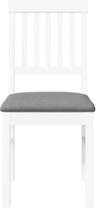 vidaXL Krzesła do jadalni z poduszkami 2 szt. Białe lite drewno gumowe 5