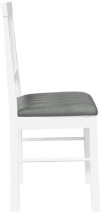 vidaXL Krzesła do jadalni z poduszkami 2 szt. Białe lite drewno gumowe 6