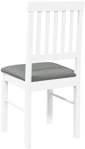 vidaXL Krzesła do jadalni z poduszkami 2 szt. Białe lite drewno gumowe 7