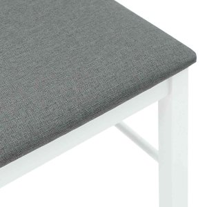 vidaXL Krzesła do jadalni z poduszkami 2 szt. Białe lite drewno gumowe 8