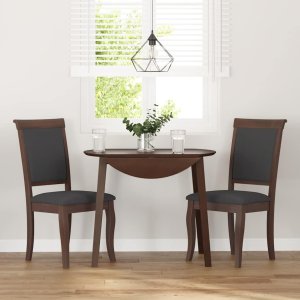 vidaXL Krzesła do jadalni z poduszkami 2 szt. lite drewno gumowe 3