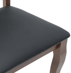 vidaXL Krzesła do jadalni z poduszkami 2 szt. lite drewno gumowe 8