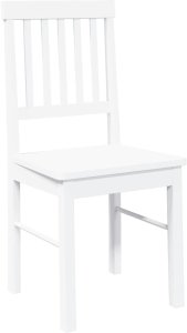 vidaXL Krzesła do jadalni 2 szt. Białe lite drewno gumowe 4