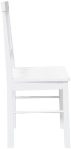 vidaXL Krzesła do jadalni 2 szt. Białe lite drewno gumowe 6