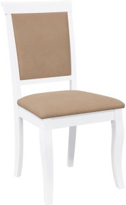 vidaXL Krzesła do jadalni z poduszkami 2 szt. Białe lite drewno gumowe 4