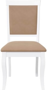 vidaXL Krzesła do jadalni z poduszkami 2 szt. Białe lite drewno gumowe 5