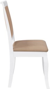 vidaXL Krzesła do jadalni z poduszkami 2 szt. Białe lite drewno gumowe 6