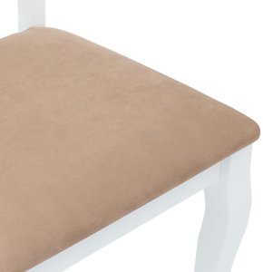 vidaXL Krzesła do jadalni z poduszkami 2 szt. Białe lite drewno gumowe 8