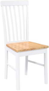 vidaXL Krzesła do jadalni 2 szt. Białe lite drewno gumowe 4