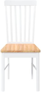 vidaXL Krzesła do jadalni 2 szt. Białe lite drewno gumowe 5